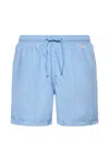 Mc2 Saint Barth Pantone Logo-patch Swim Shorts In Blue