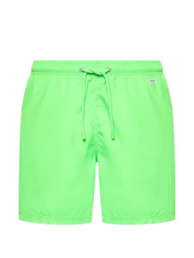 Mc2 Saint Barth Pantone Logo-patch Swim Shorts In Green