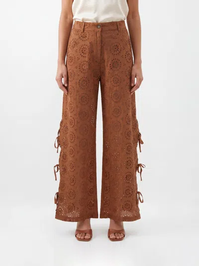 Mc2 Saint Barth Pants Woman Color Brick Red In Brown