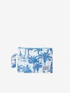 Mc2 Saint Barth Pareasy Nylon Pochette With Toile De Jouy Print In Blue