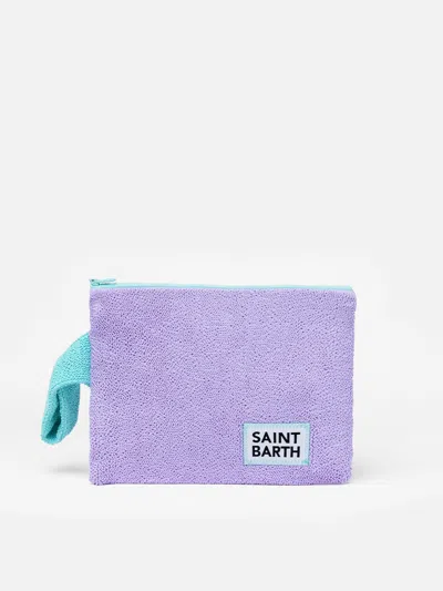 Mc2 Saint Barth Pareasy Purple Crinkle Pochette In Pink