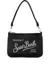 Mc2 Saint Barth Parisenne Embroidered Mini Tote Bag In Black