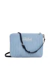 Mc2 Saint Barth Parisienne Rib-knit Hand Bag In Blue