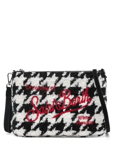 Mc2 Saint Barth Parisienne Clutch Bag In Pied De Poule Maxi 0010 Emb