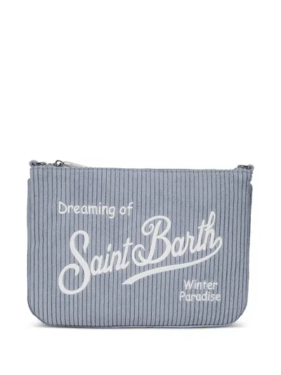 Mc2 Saint Barth Parisienne Corduroy Clutch Bag In Blue