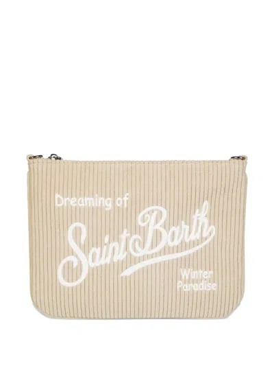 Mc2 Saint Barth Parisienne Corduroy Make-up Bag In Neutral