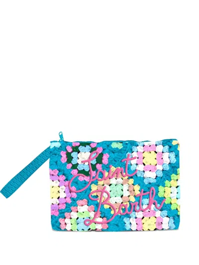 Mc2 Saint Barth Parisienne Crochet Clutch Bag In Blue