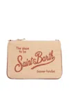 Mc2 Saint Barth Parisienne Embroidered Clutch Bag In Brown