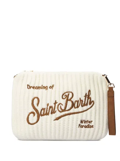 Mc2 Saint Barth Parisienne Embroidered Clutch Bag In Multi