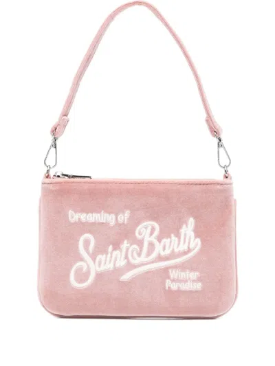 Mc2 Saint Barth Parisienne Embroidered Mini Tote Bag In Pink