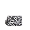 Mc2 Saint Barth Zebra Print Furry Cross-body Bag In Black