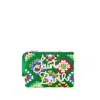 Mc2 Saint Barth Green Crochet Pochette In Green