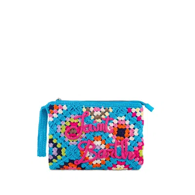 Mc2 Saint Barth Light Blue Crochet Pochette