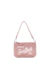 Mc2 Saint Barth 'parisienne Mini Velvet' Shoulder Bag  In Pink