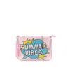 Mc2 Saint Barth Pink Pochette With Beads - Summer Vibes In Pink