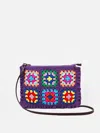 Mc2 Saint Barth Parisienne Violet Crochet Crossbody Bag In Pink