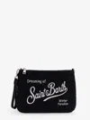 Mc2 Saint Barth Parisienne Embroidered Clutch Bag In Black