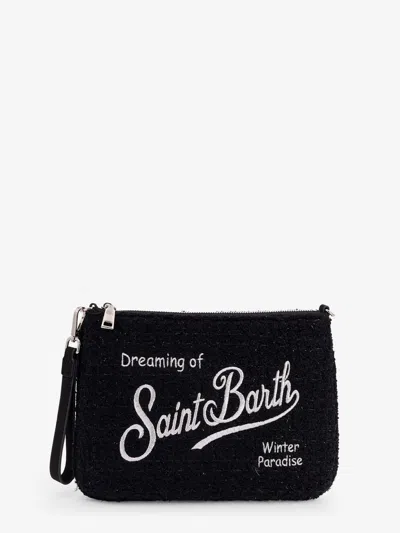 Mc2 Saint Barth Parisienne Wool Crossbody Bag In Black