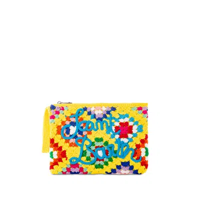 Mc2 Saint Barth Yellow Crochet Pochette