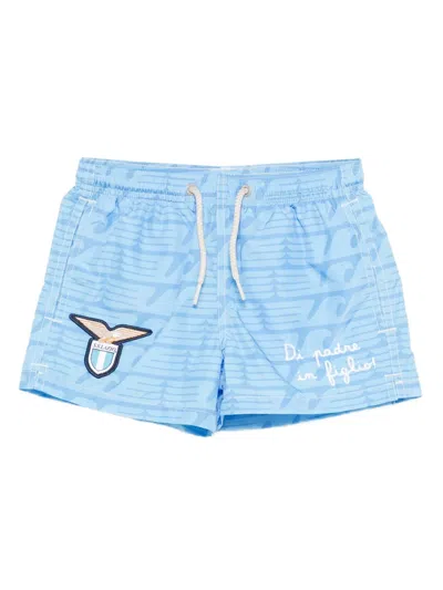 Mc2 Saint Barth Patch-detail Swim Shorts In Blue