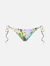 Mc2 Saint Barth Patch Flower Print Swim Briefs In Multicolor