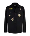 Mc2 Saint Barth Patch Lapel Shirt In Black