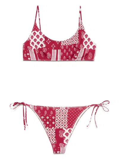 Mc2 Saint Barth Patchwork-print Bikini Set
