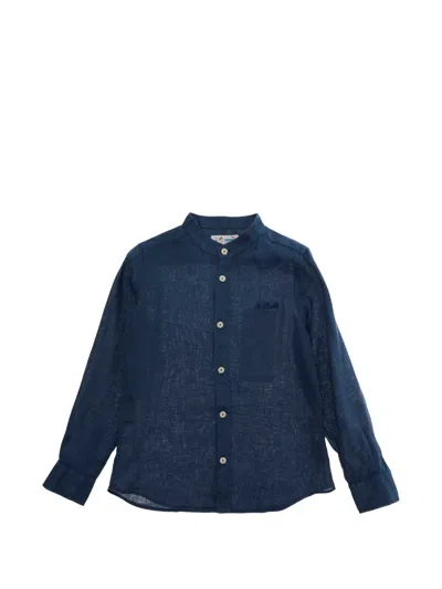 Mc2 Saint Barth Kids' Pati Long-sleeve Shirt In Blue
