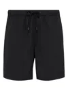 Mc2 Saint Barth Man Swim Shorts With Side Logo And Contrast In Black
