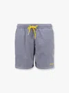 Mc2 Saint Barth Patmos Nylon Swim Trunk With Seersucker Stripes Print