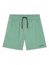 Mc2 Saint Barth Patmos Striped Drawstring Swim Shorts In Green