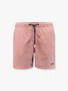 Mc2 Saint Barth Patmos Swim Trunks With Seersucker Stripes Print