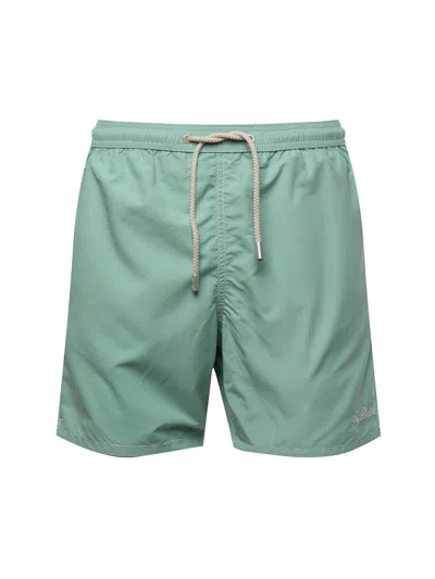 Mc2 Saint Barth Patmos Swimsuit With Logo In Green