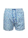 Mc2 Saint Barth Pattern-printed Drawstring Swim Shorts In Blue