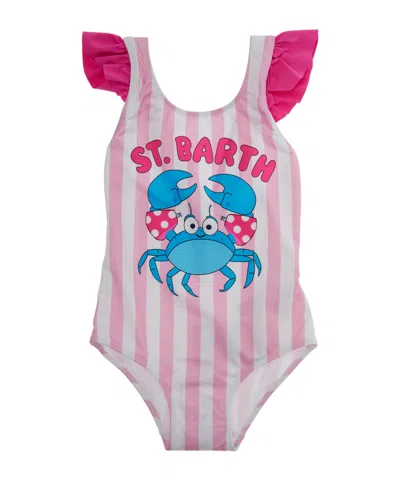 Mc2 Saint Barth Patterned One-piece Swimsuit In Pink