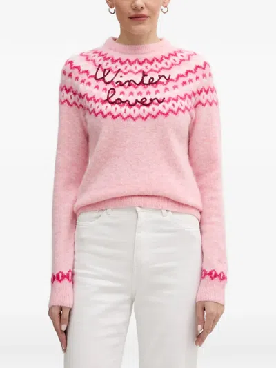 Mc2 Saint Barth Patterned Sweater In Pink