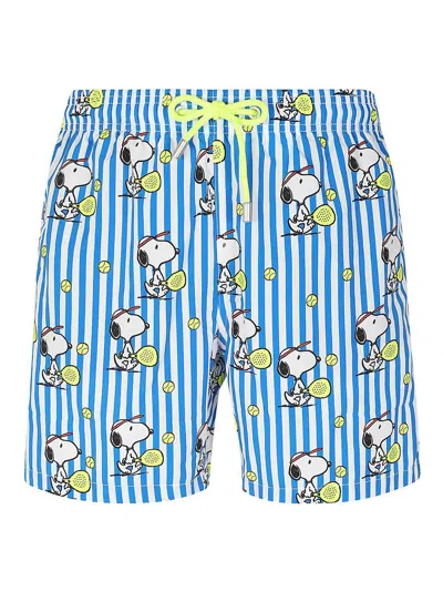 Mc2 Saint Barth X Peanuts Snoopy-print Swim Shorts In Multicolour