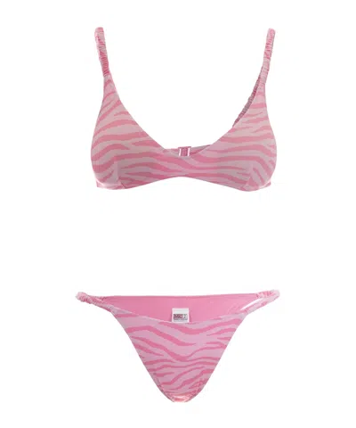 Mc2 Saint Barth Patterned Swimsuit In Pink