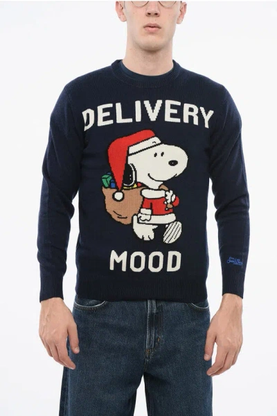 Mc2 Saint Barth Peanuts Embroidered Delivery Mood Crew-neck Sweater