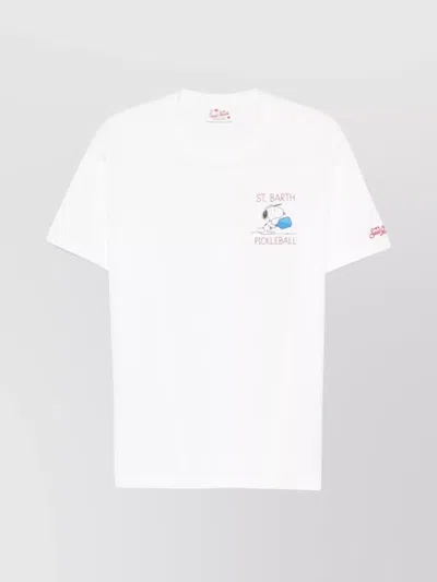 Mc2 Saint Barth Peanuts Winner Crew Neck T-shirt In White