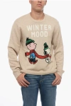 MC2 SAINT BARTH PEANUTS WOOL BLEND WINTER MOOD CREWNECK SWEATER