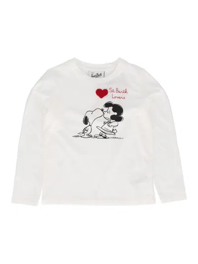 Mc2 Saint Barth Kids' Penny-snoopy Kiss 10 Heart Patch Emb In Multi