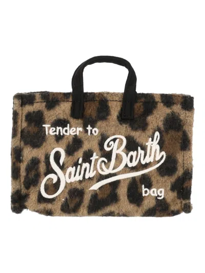 Mc2 Saint Barth Phone Bag Felt-leo 18 Emb In Brown