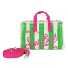 Mc2 Saint Barth Phone Bag Stripes Pop Beige, Green &amp; Pink In Multi
