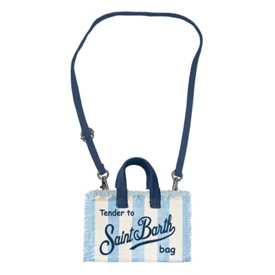 Mc2 Saint Barth Phone Bag Stripes Pop Cream &amp; Blue