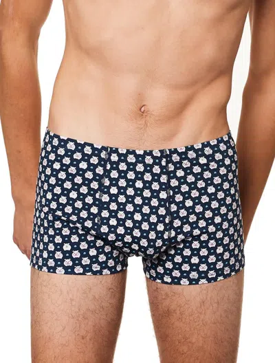 Mc2 Saint Barth Piggy Mans Underwear Boxer In Blue