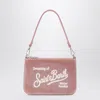 Mc2 Saint Barth Pink Chenille Effect Fabric Clutch Bag In Pink