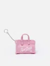 Mc2 Saint Barth Pink Cotton Canvas Key Holder In Pink