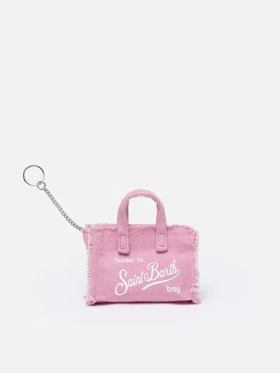 Mc2 Saint Barth Pink Cotton Canvas Key Holder