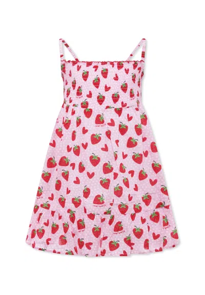 MC2 SAINT BARTH PINK DRESS FOR GIRL WITH STRAWBERRIES